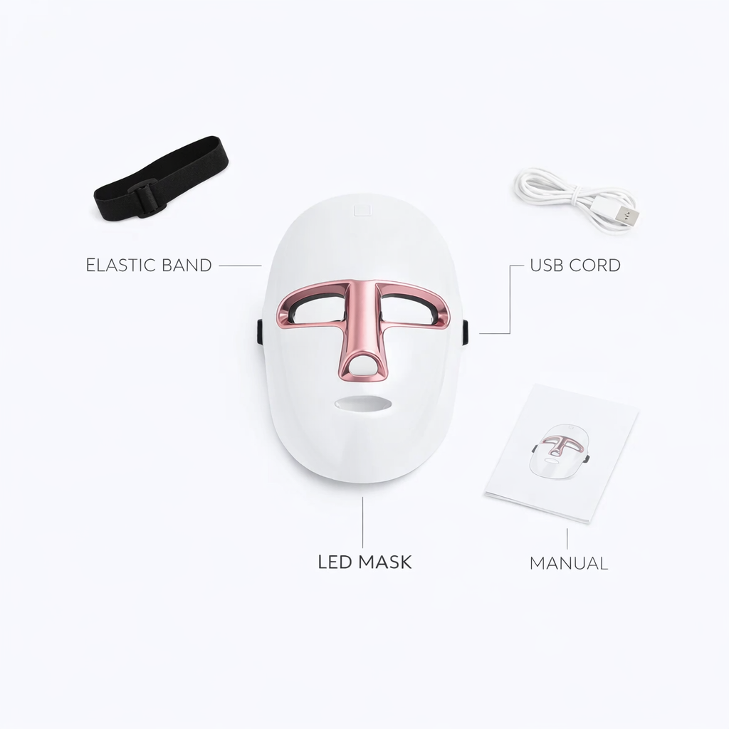 Portable 7-Color LED Light Therapy Facial Mask